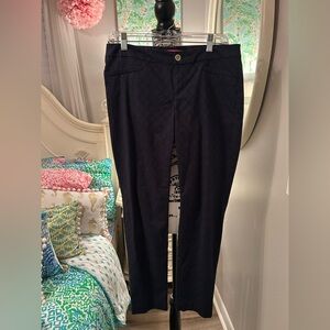 Lilly Pulitzer Kelly textured ankle pants, Size 6
Navy blue